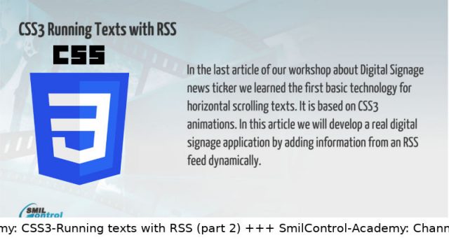 CSS-Running Text with RSS