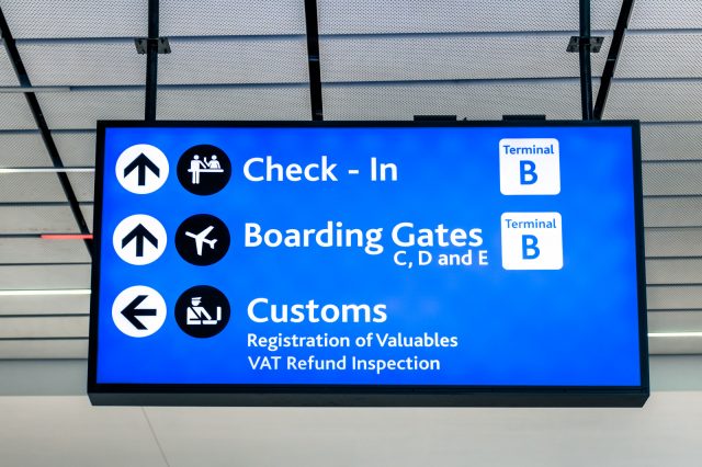Digital Sign on Airport