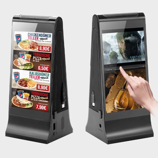 Dual-Screen Table Stand for Gastronomy