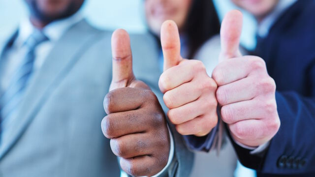 Increasing Customer Satisfaction Thumbs up