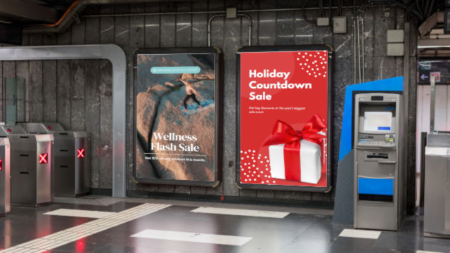 Advertising Monitors Subway